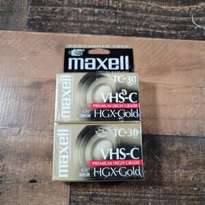 Maxwell VHS-C HGX-Gold TC-30 Premium High Grade 2-Pack Camcorder Video Cassette